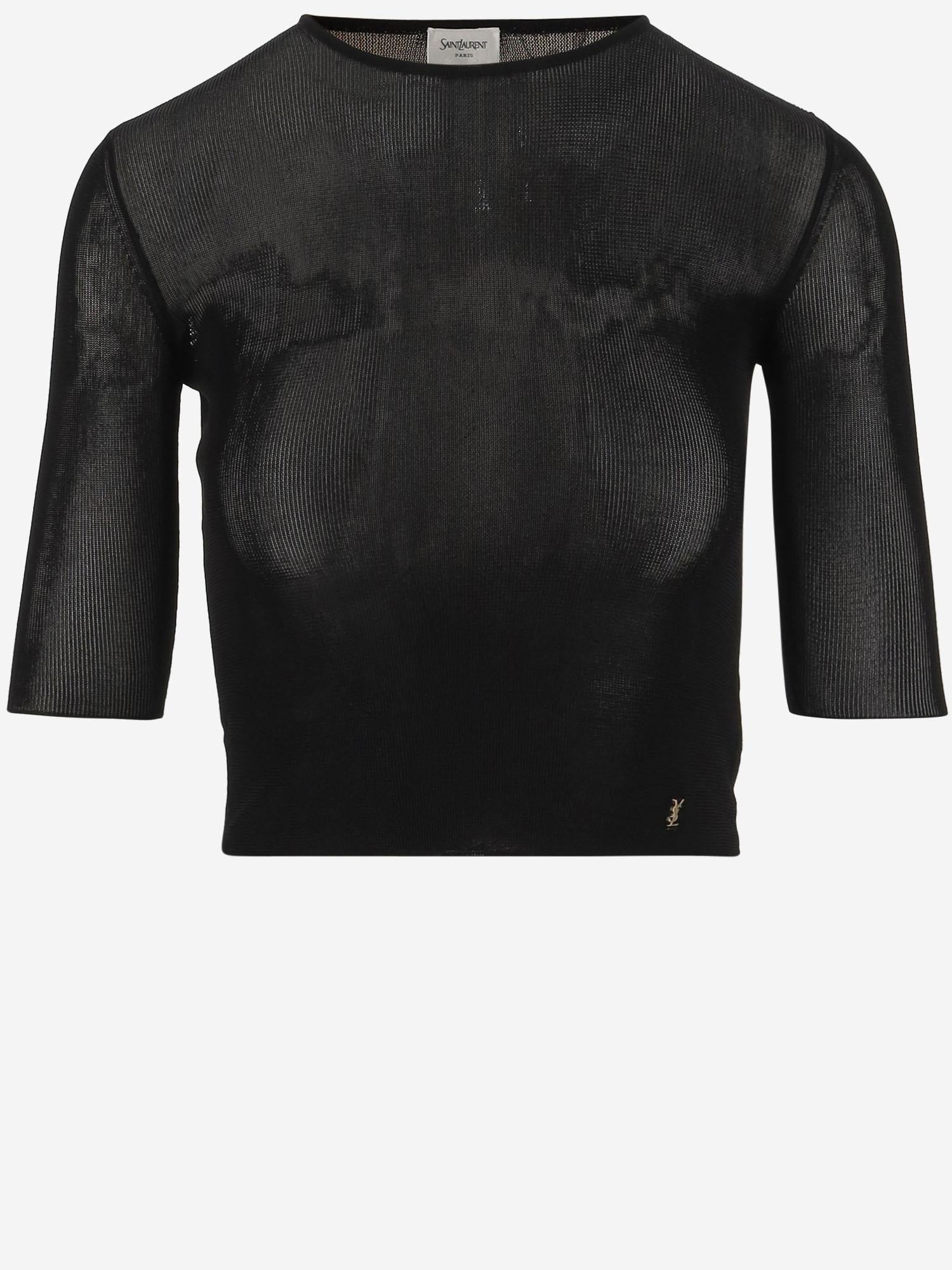 TOP CASSANDRE IN VISCOSA 819910 Y75WA1000 SAINT LAURENT 