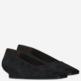 SCARPE CON TACCO JUNE IN SUEDE F1845L303 BLK THE ROW 