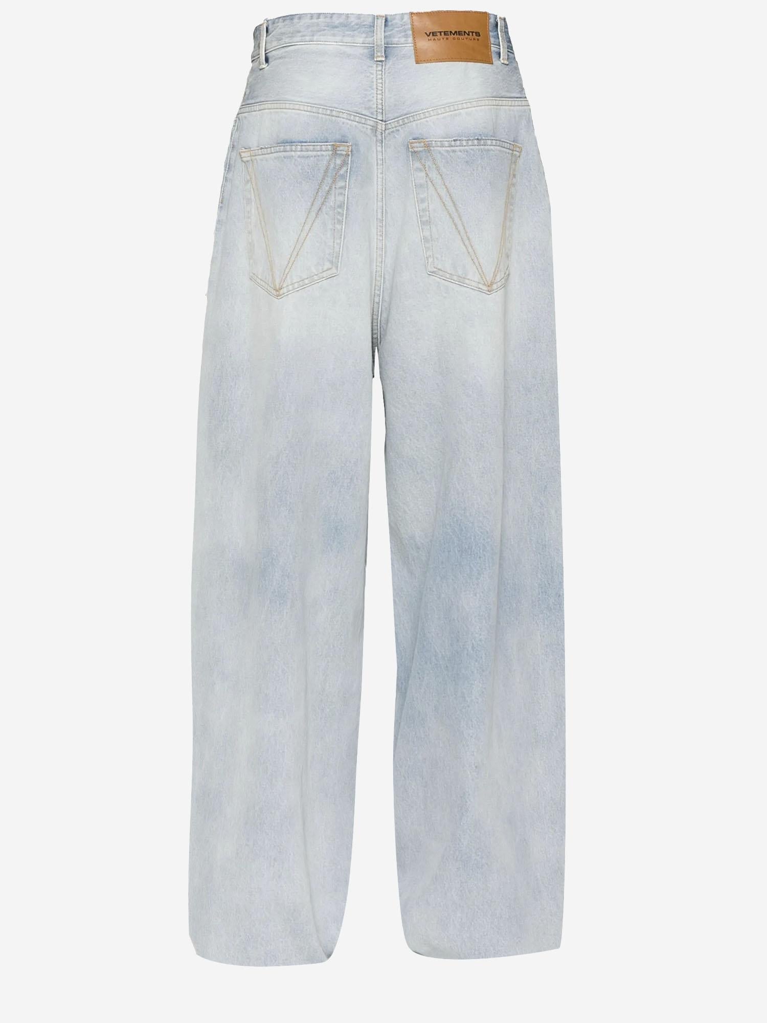 JEANS IN COTONE CON LOGO UE54PA120N LIGHTBLUE VETEMENTS 