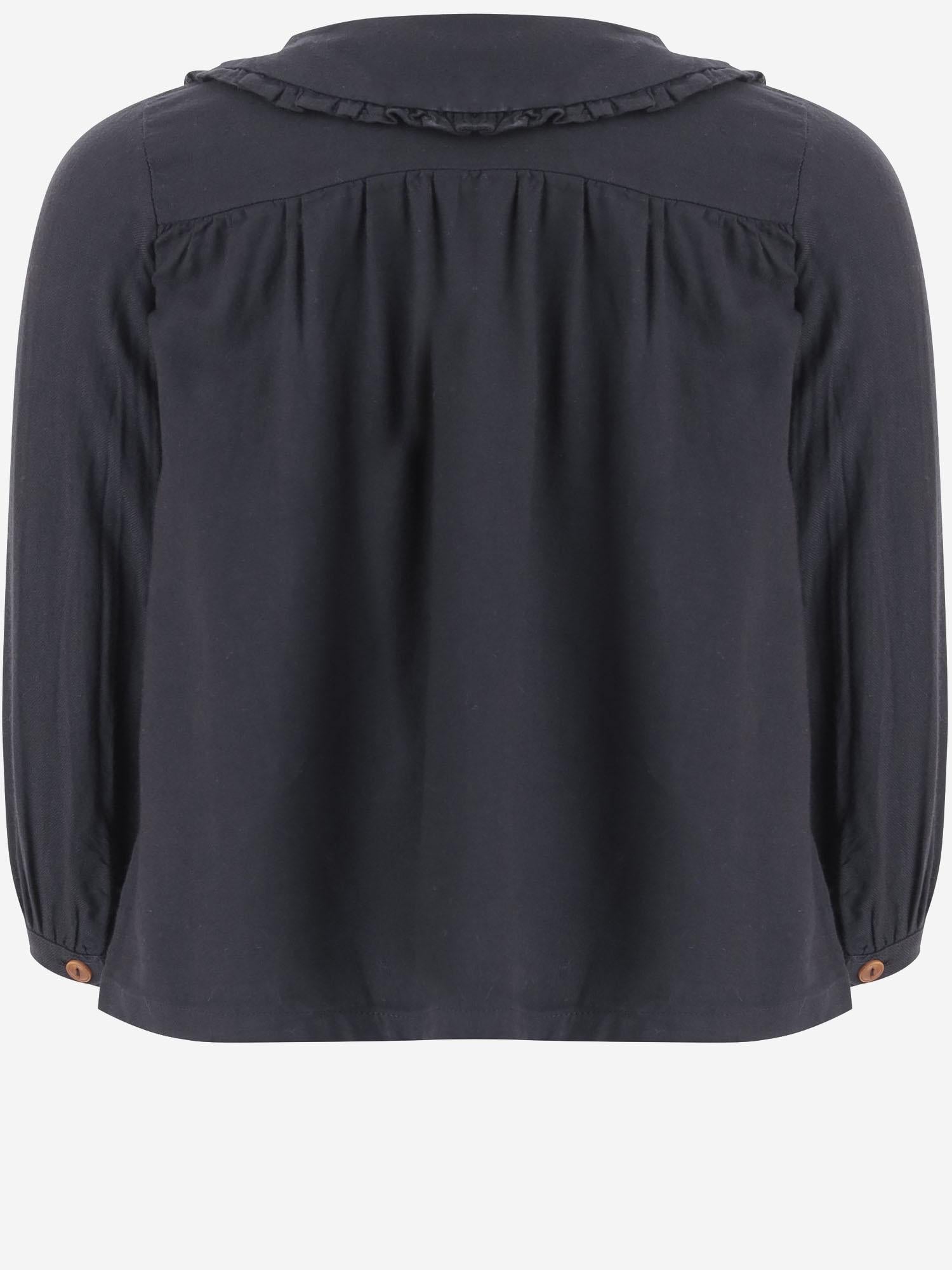 Camicia in cotone e viscosa 25W198 DARKBLUE 1+ IN THE FAMILY KIDS 