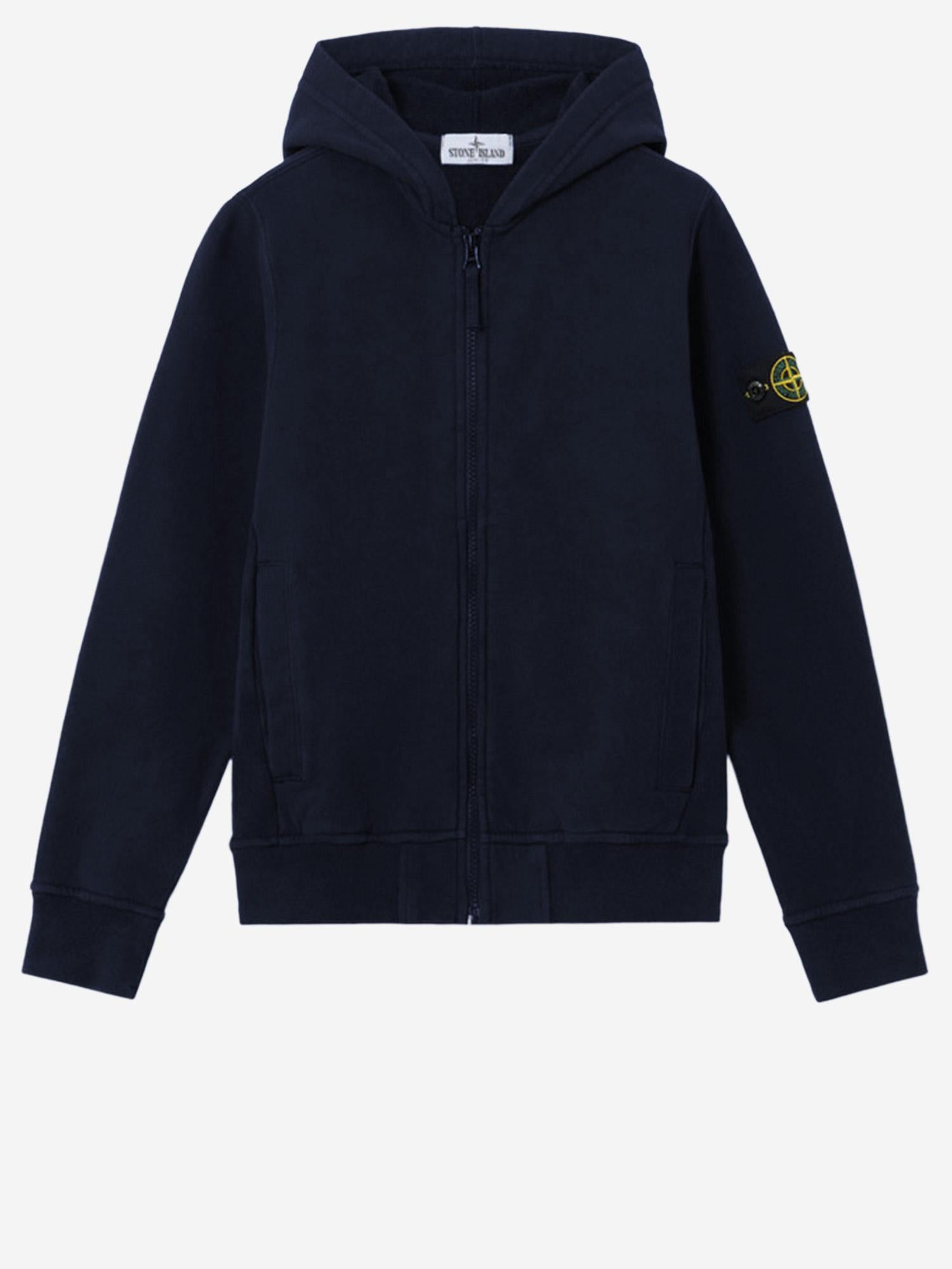 FELPA IN COTONE CON LOGO 6100004 S0040V0020 STONE ISLAND KIDS 