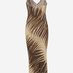 ABITO IN VISCOSA CON STAMPA TROPICALE 80PAO925 NS819751 JUST CAVALLI 