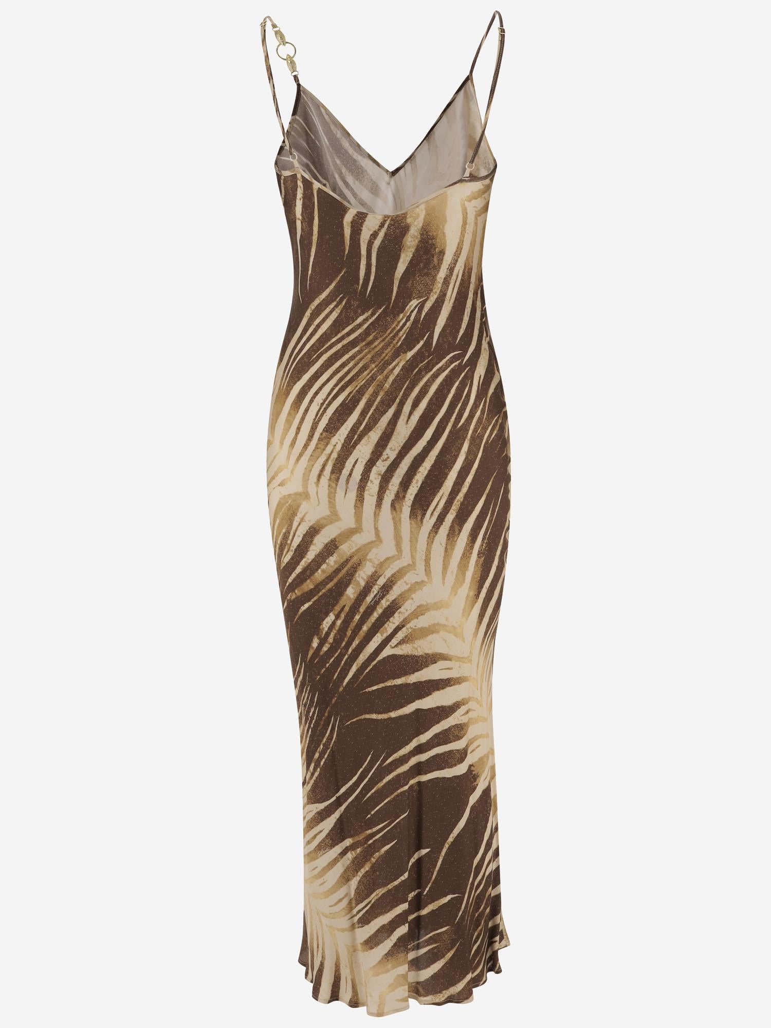 ABITO IN VISCOSA CON STAMPA TROPICALE 80PAO925 NS819751 JUST CAVALLI 