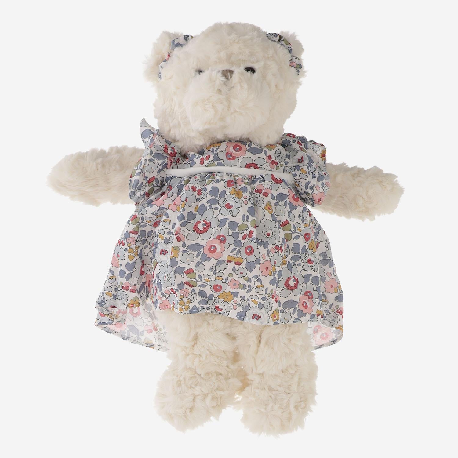 ORSACCHIOTTO VESTITO FLOREALE IN PELUCHE ANNI 35 CM BUKOWSKI 