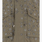 GIACCA IN COTONE RICAMATA CON APPLICAZIONI LUCIABRIGHT SAGE NOVELLE 