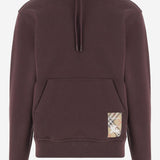 FELPA IN COTONE CON PATCH CHECK 8114990 WINE RED BURBERRY 