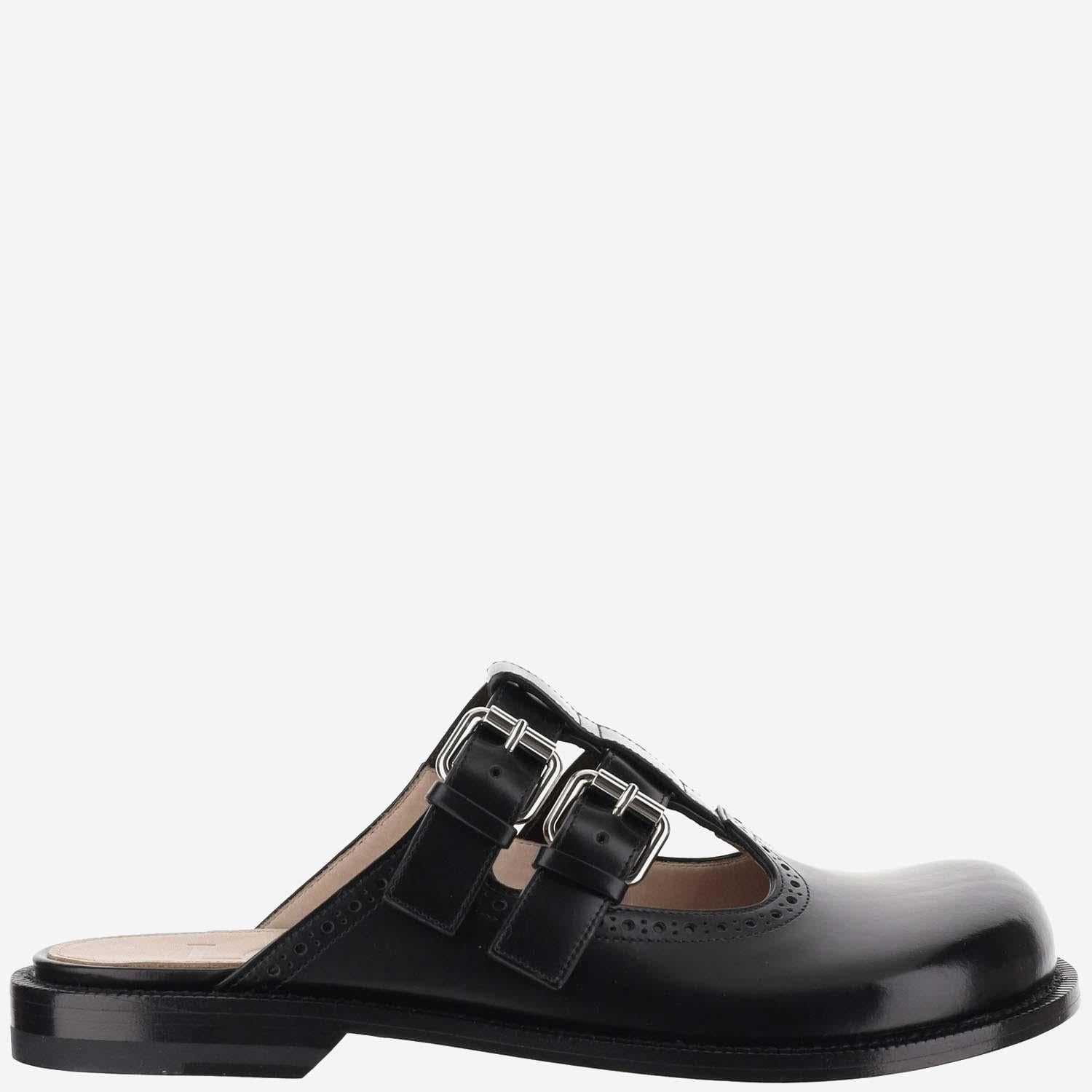 MULES CAMPO MARY JANE IN PELLE L815379X83 1100 LOEWE 