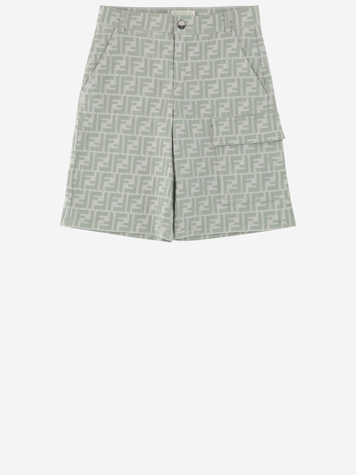 GONNA FF IN MISTO COTONE STRETCH JMF576 AVW1F1DS6 FENDI KIDS 