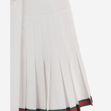 GONNA IN COTONE CON PIEGHE PARZIALI E BANDE WEB 846659 ZAJP19000 GUCCI 