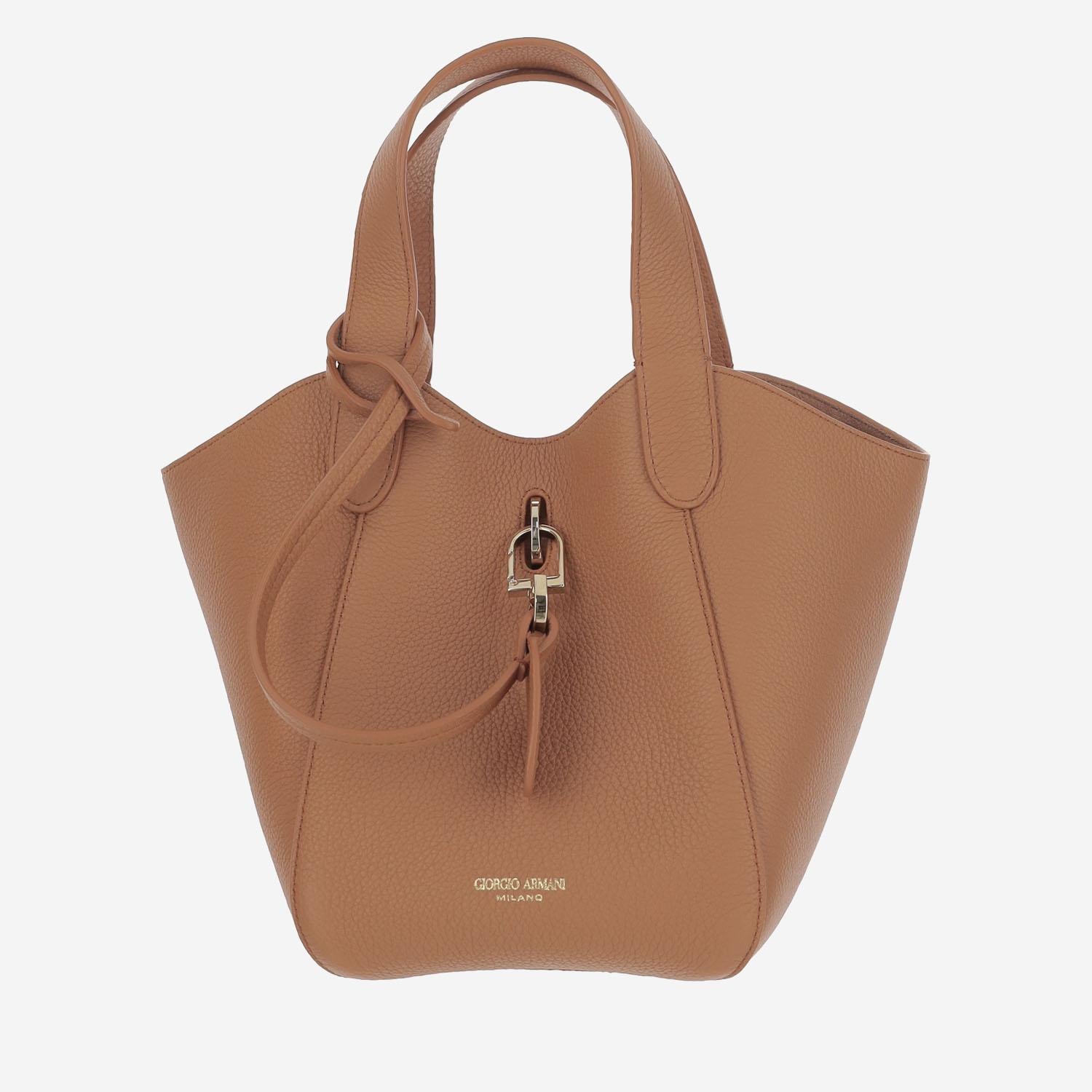 BORSA TOTE IN PELLE CON LOGO GW000820 AF14187U6095 GIORGIO ARMANI 
