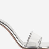Sandali andreea glass ANDREEAGLASSSLIPPER 95SILVERTRANSPARENT AMINA MUADDI 