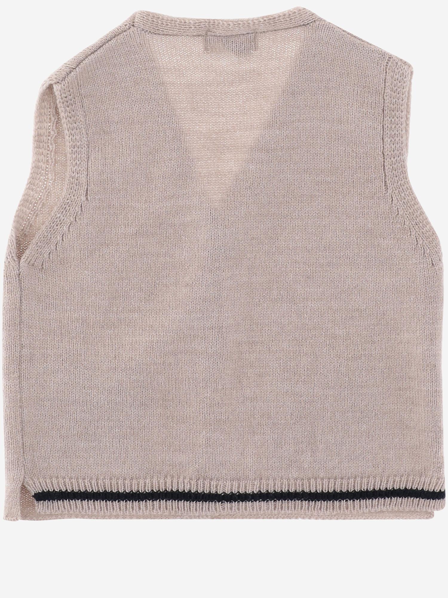 GILET IN MISTO LANA 25W206 TORTORA 1+ IN THE FAMILY KIDS 