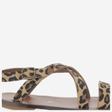 SANDALI IN PELLE CON MOTIVO ANIMALIER 1239 SCAMOSCIATOBENGALA PèPè KIDS 