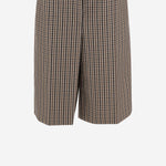 PANTALONI CORTI IN LANA CON MOTIVO QUADRI J02KA0353 J40271242 JIL SANDER 