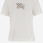 T-SHIRT IN COTONE CON LOGO 8116161 CHALK BURBERRY 