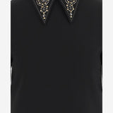 Abito in lana con collo decorato 1022108 1A127891B000 VERSACE 