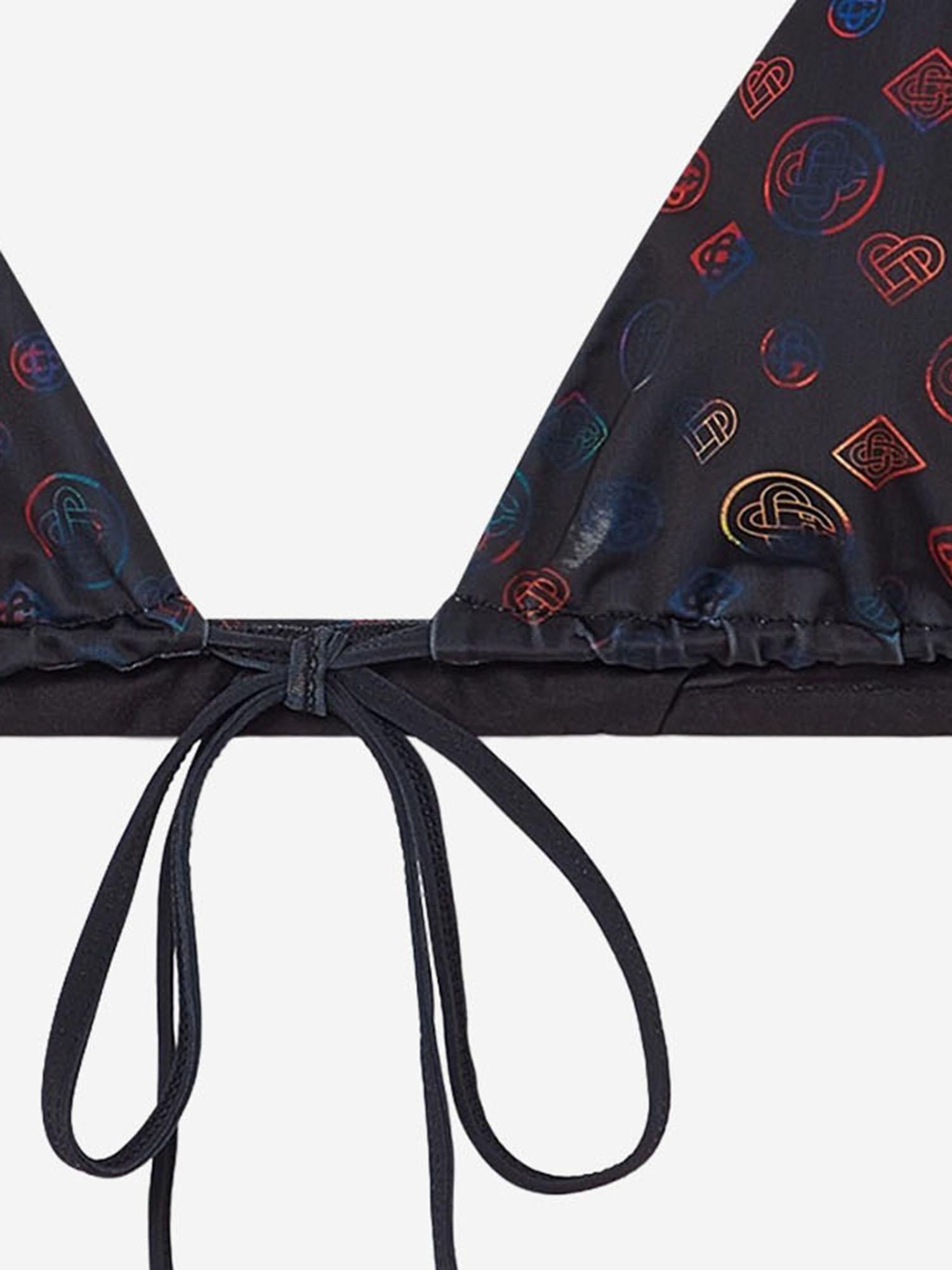 TOP BIKINI CON CORDINO E MONOGRAMMA WSP26SWM083 01 CASABLANCA 
